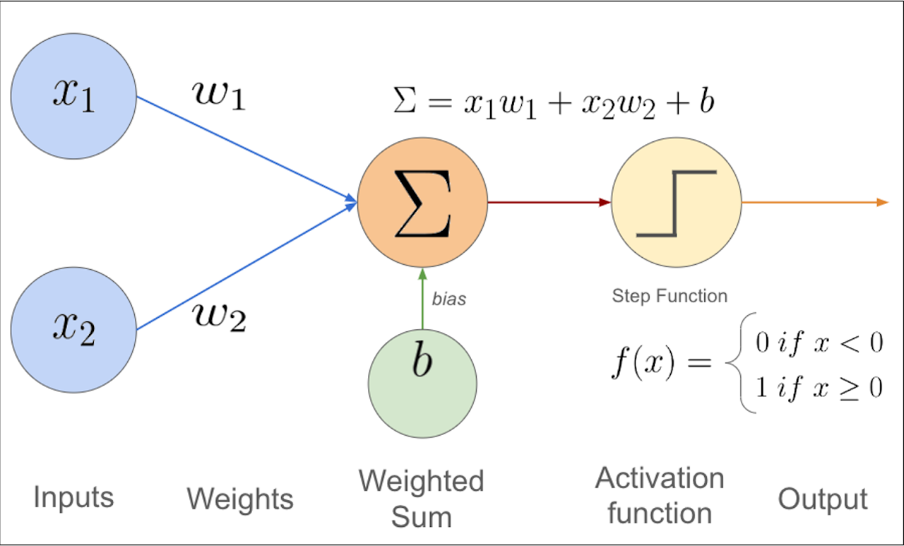 Schéma du perceptron